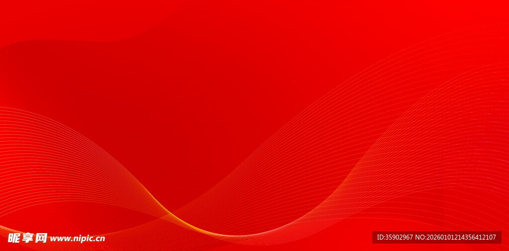 红色渐变动感线条背景
