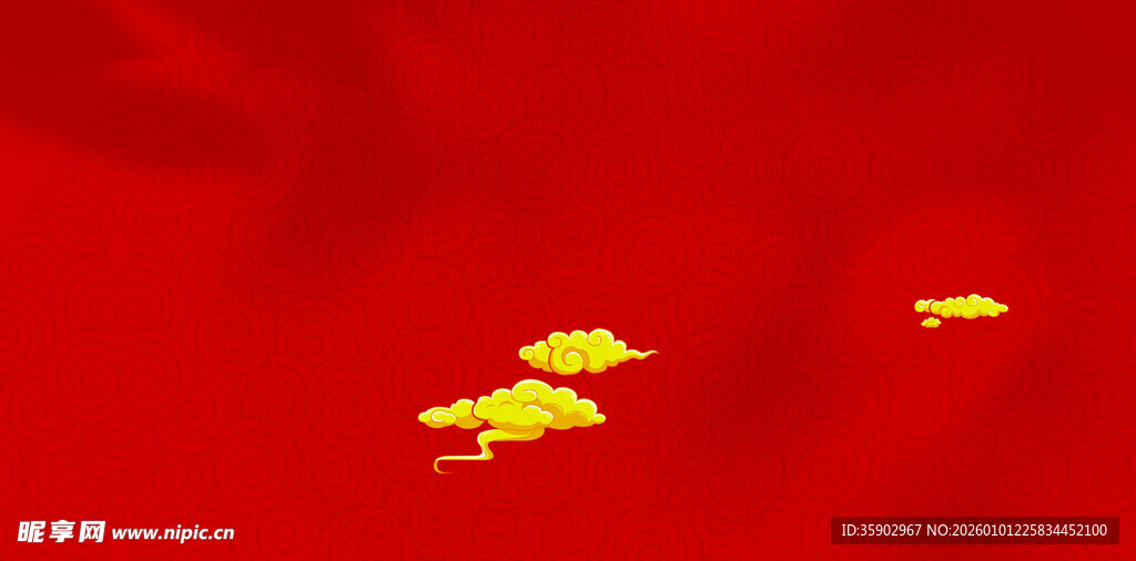 红底上的金色图案
