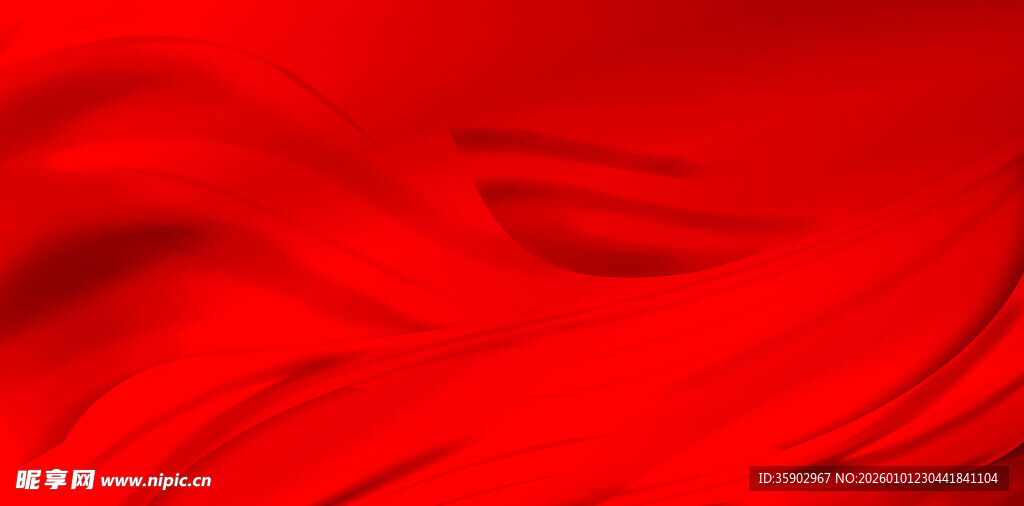 红色丝绸纹理背景图