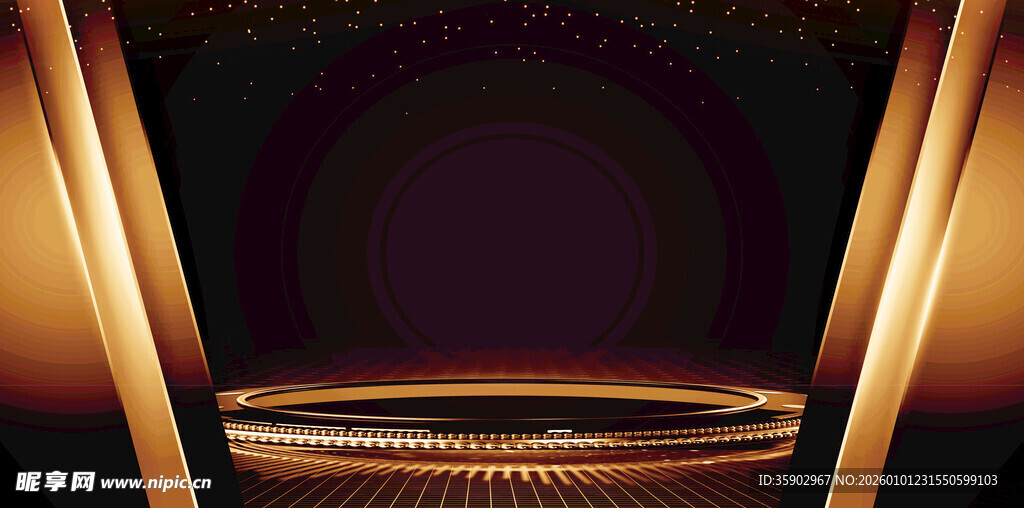金色舞台背景
