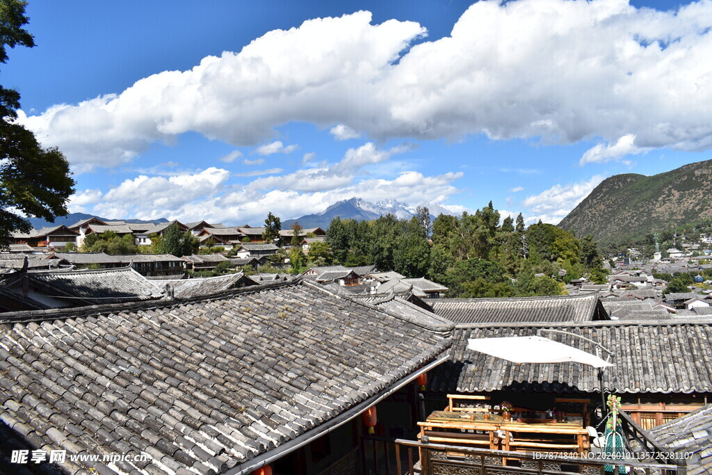 古村落屋顶风光