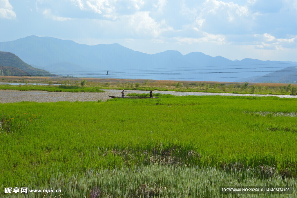 田园绿野间的开阔风光