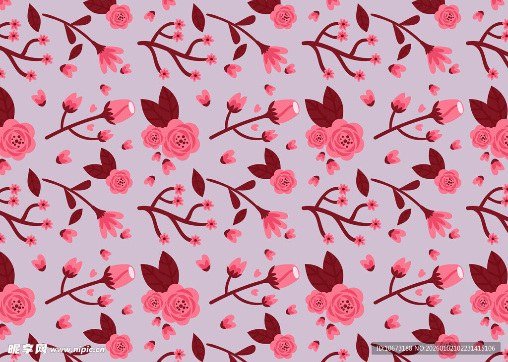 粉色樱花花卉图案背景