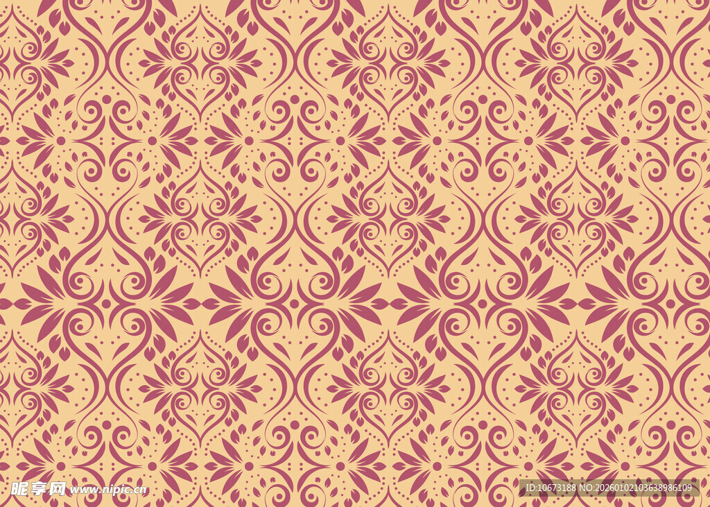 复古花纹图案背景