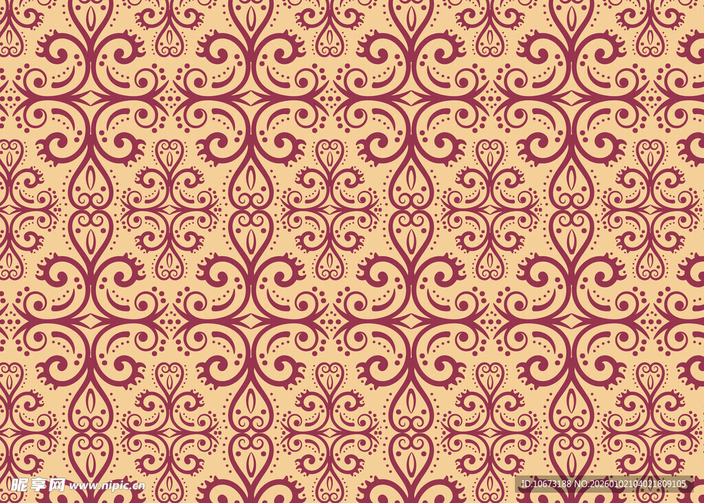 复古花纹图案背景