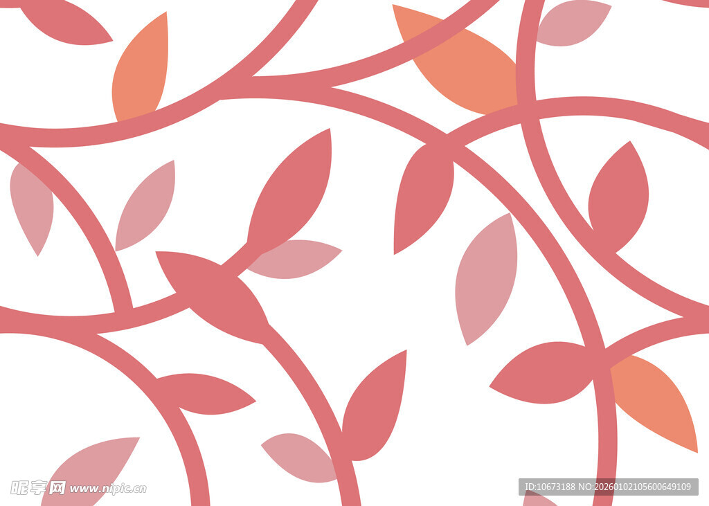 粉色枝叶图案背景
