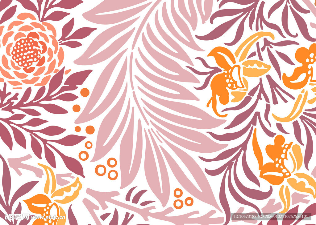 花卉植物图案背景设计