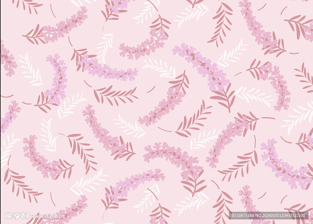 粉色植物图案背景纹理