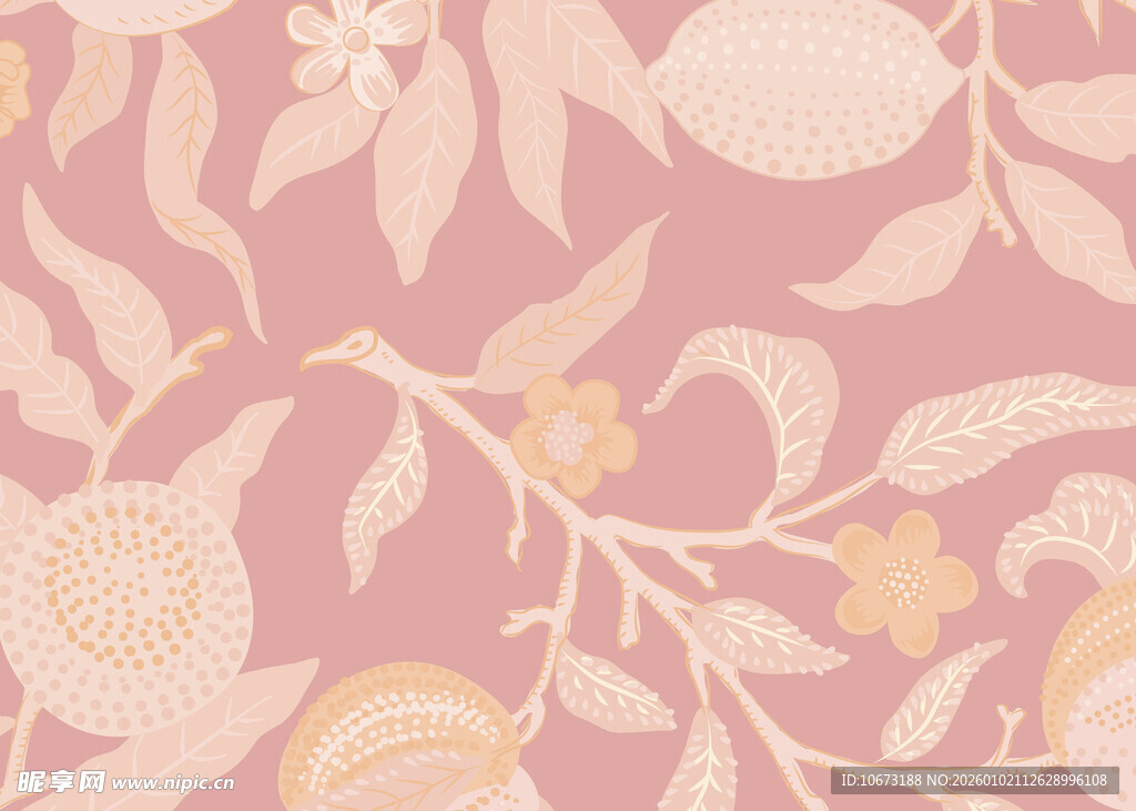 粉色花卉植物图案纹理