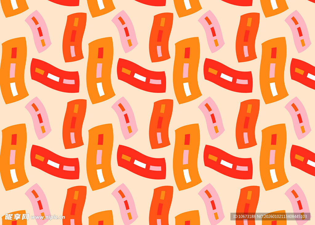 多彩几何形状无缝图案