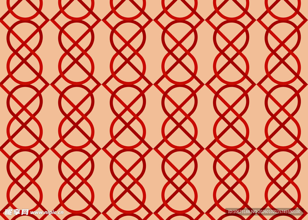 红色几何交织图案纹理