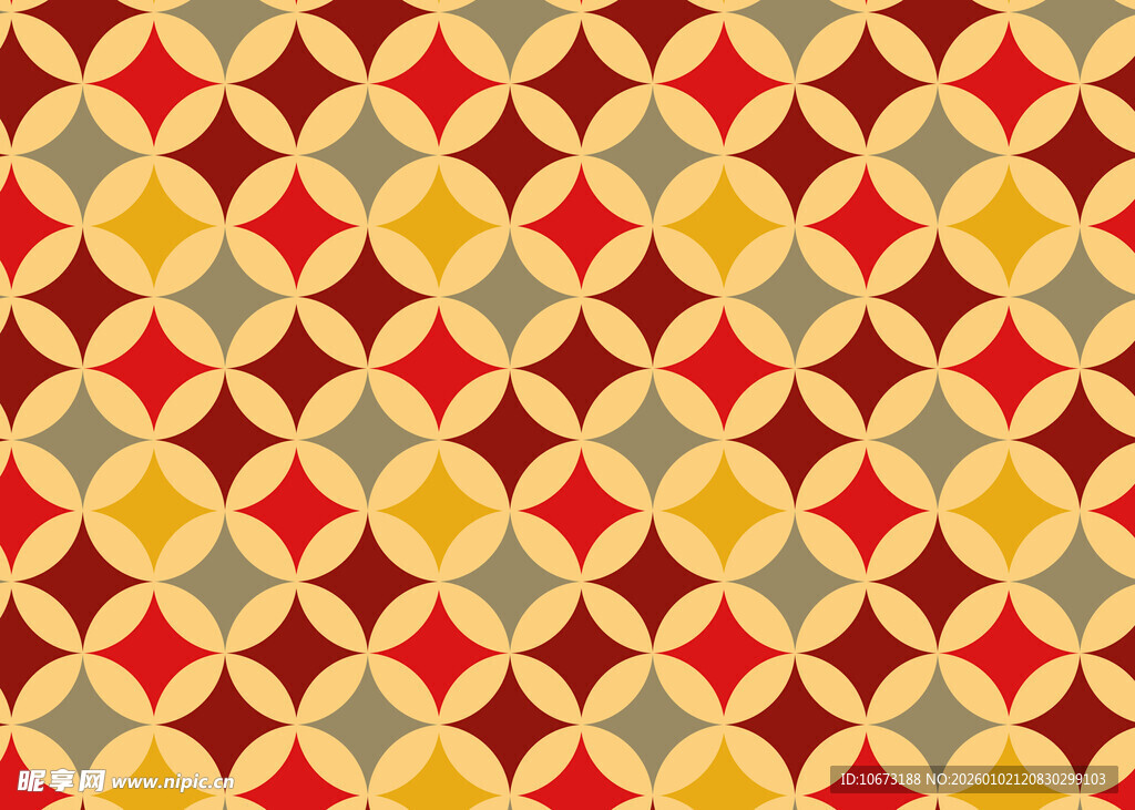 复古几何图案无缝背景