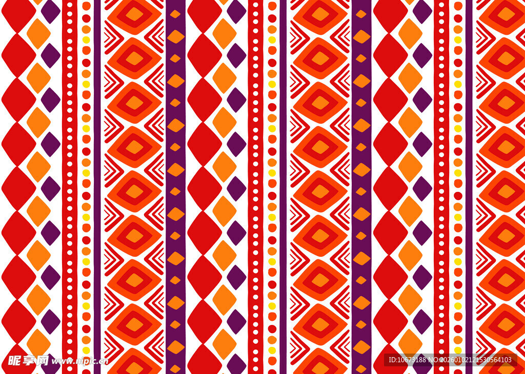多彩几何图案民族风纹理