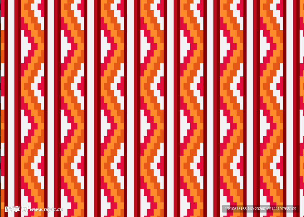 彩色波浪条纹图案