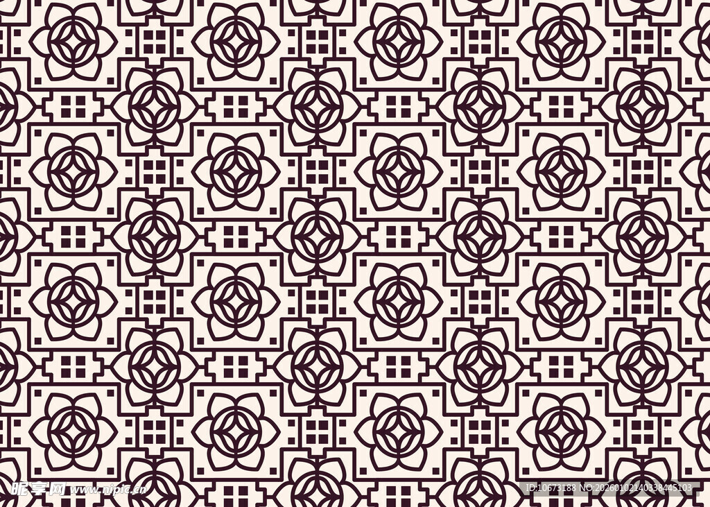 复古几何花纹图案