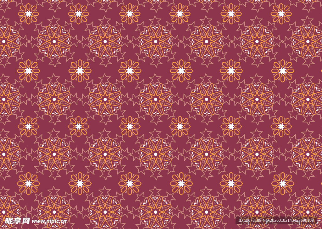 紫色几何花纹无缝图案