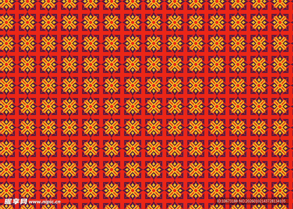 红色几何图案纹理背景