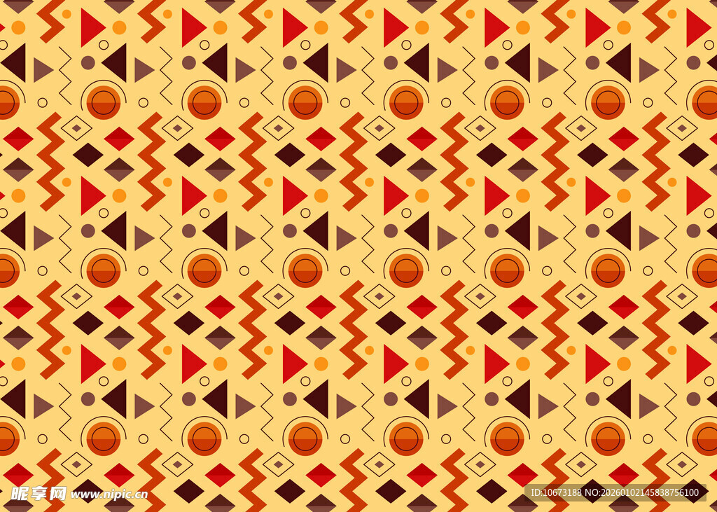 几何图案构成的多彩纹理