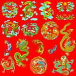 传统中式龙纹图案集合
