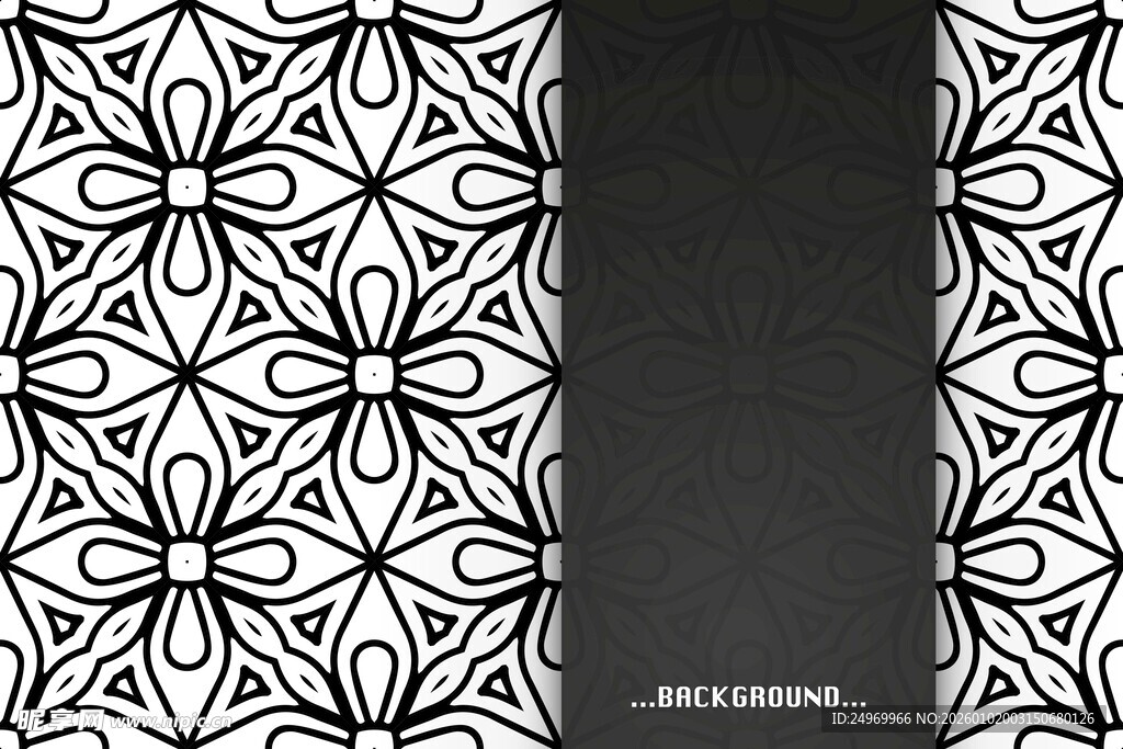 黑白几何图案装饰背景