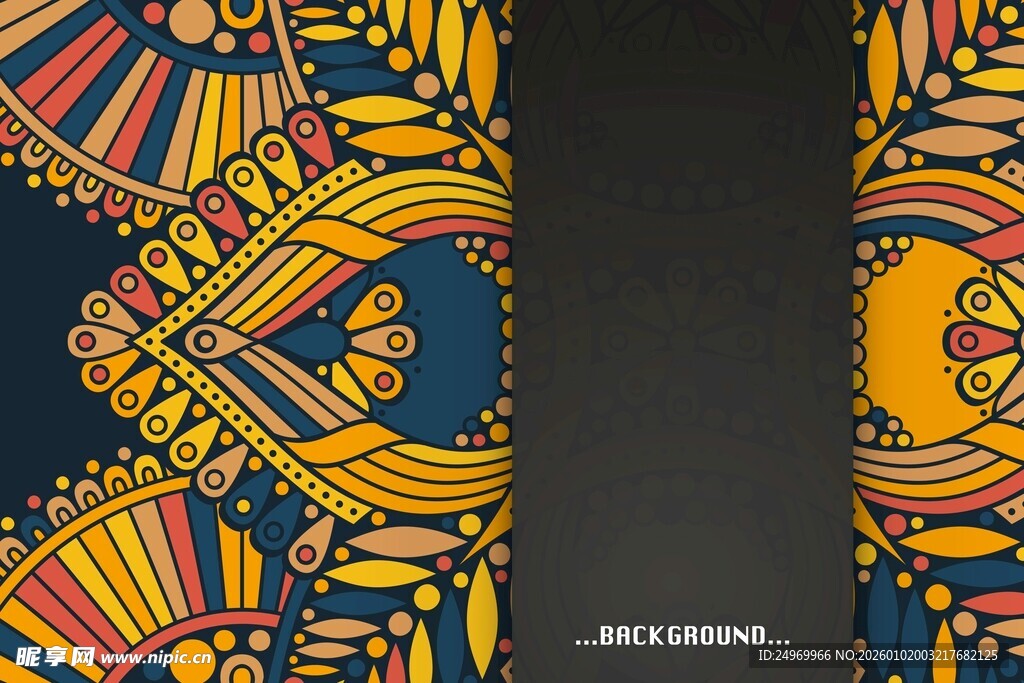 多彩民族风图案设计