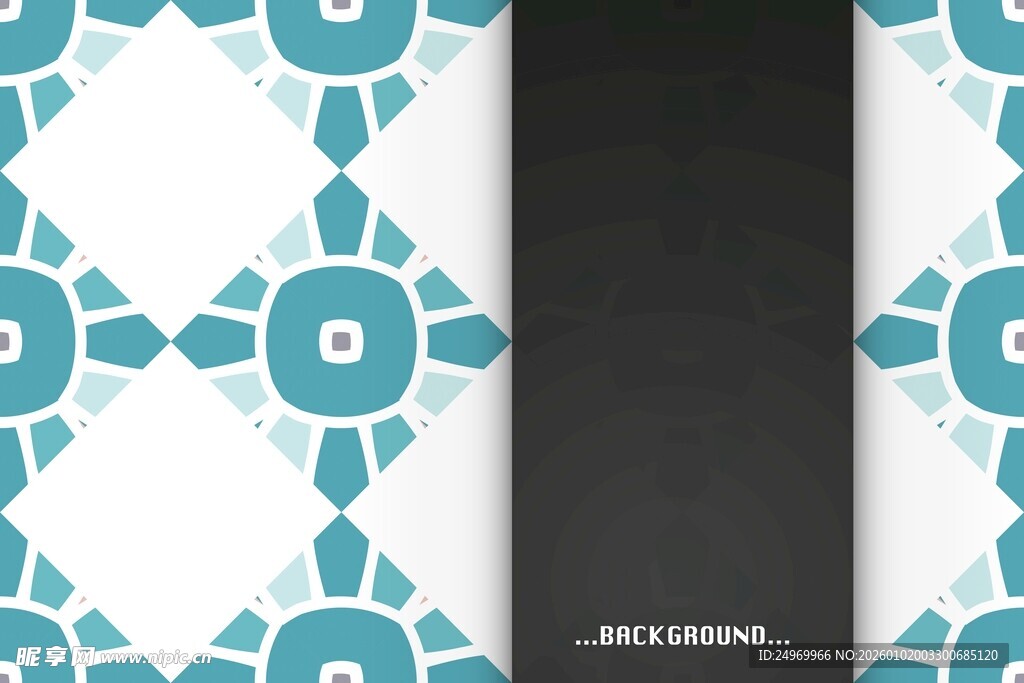 几何图案装饰的黑色物件