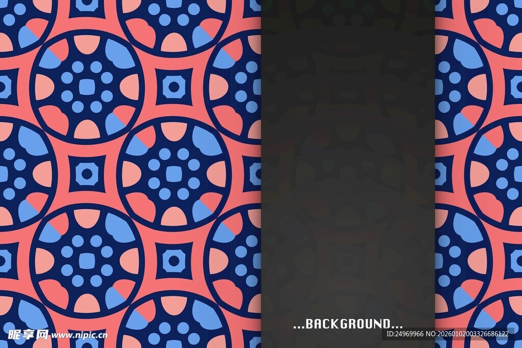 红蓝几何图案装饰背景