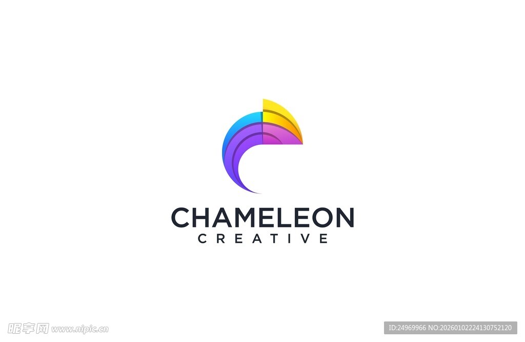 变色龙创意标志设计