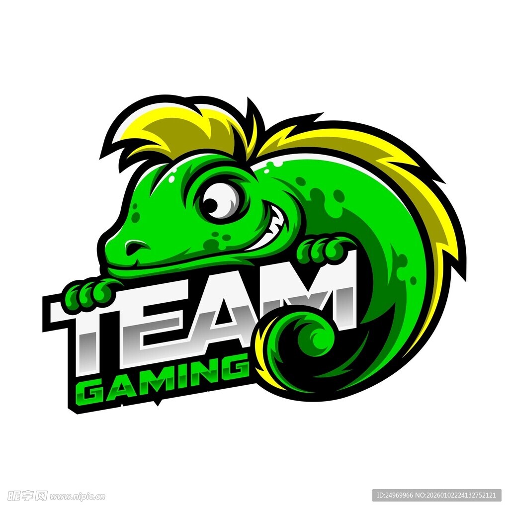 绿蜥蜴电竞团队标志