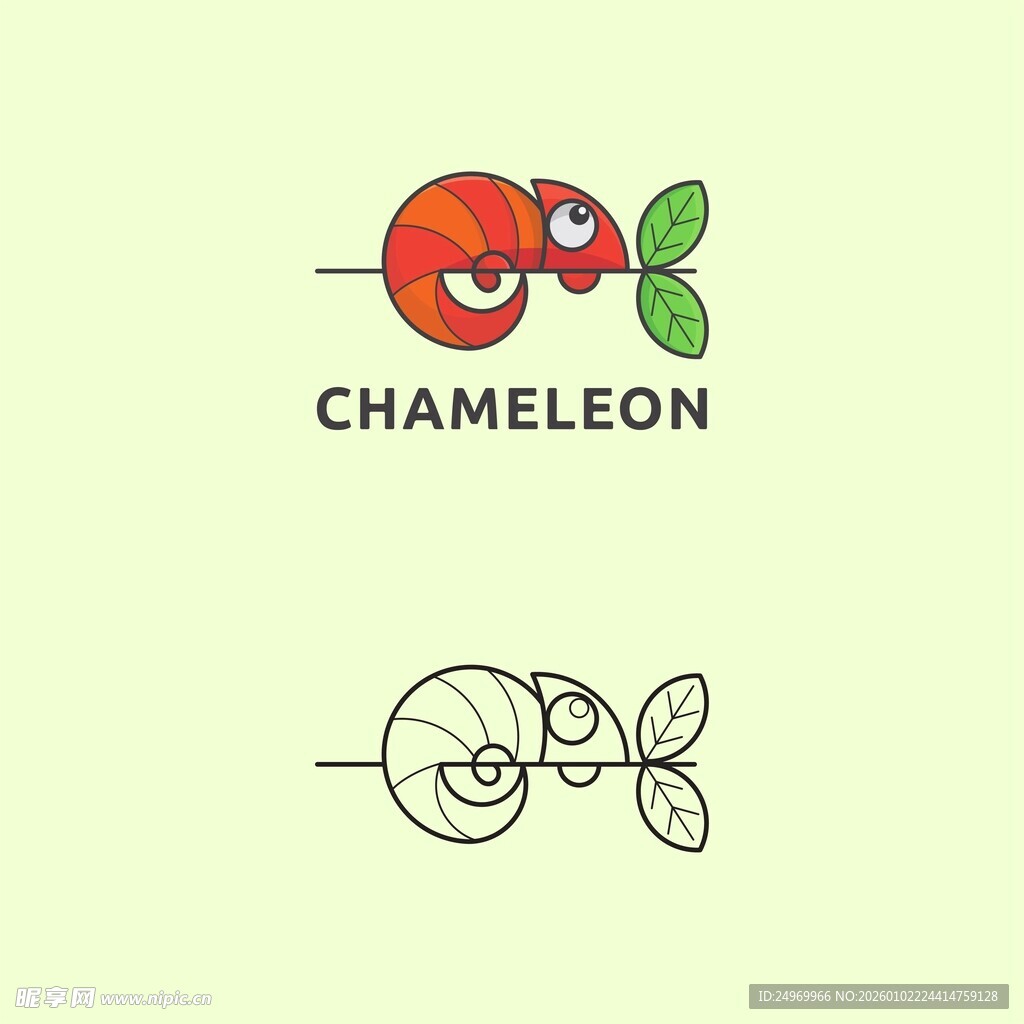 变色龙标志设计