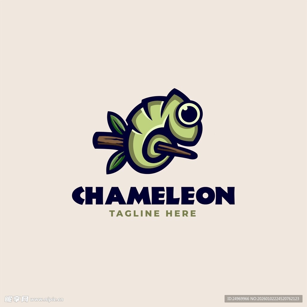 变色龙鱼标志设计