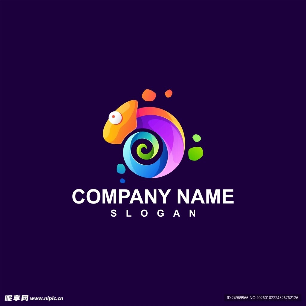 多彩抽象创意公司标志