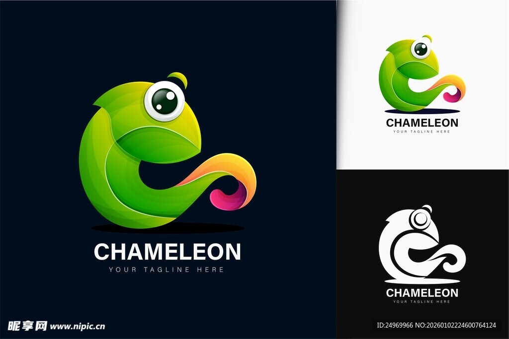 变色龙标志设计