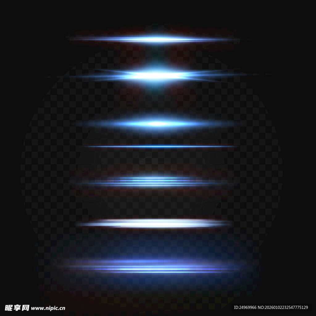 蓝色炫光光线特效背景