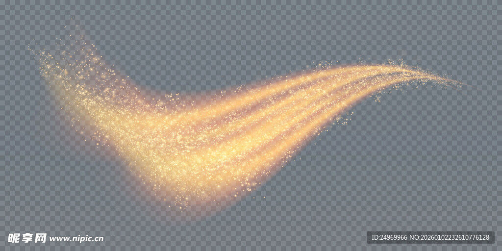 金色飘逸光带特效