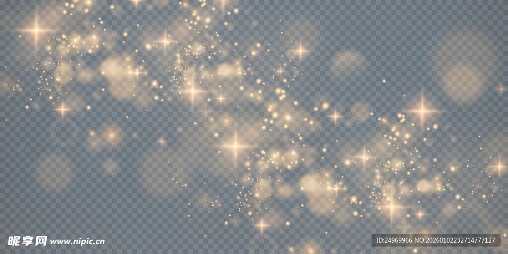 梦幻金色闪光粒子背景
