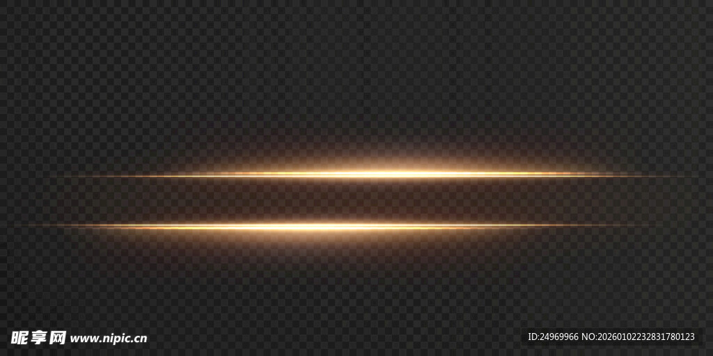 黑色背景上的金色光带