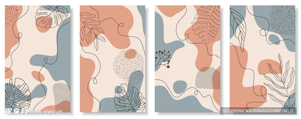 抽象几何图案装饰画