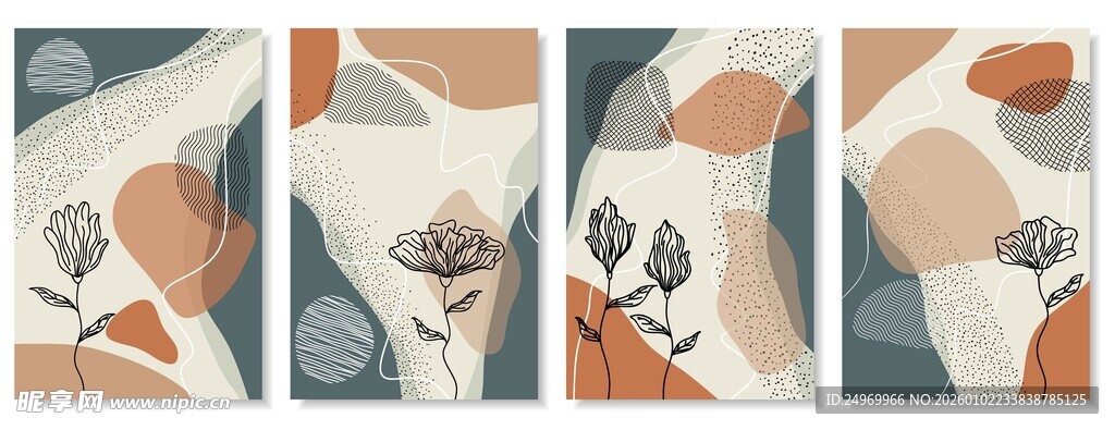 抽象艺术人物画作展示