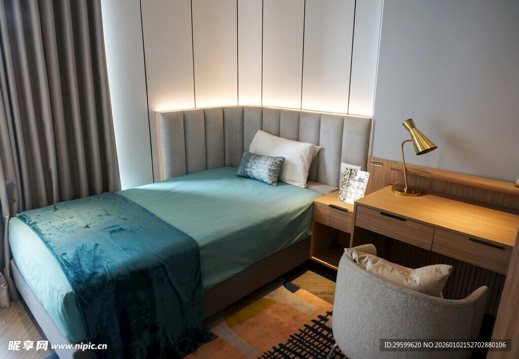 简约温馨卧室室内场景