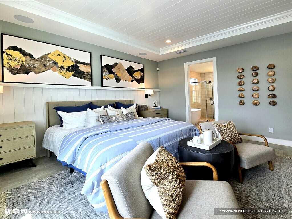 现代简约风豪华卧室空间