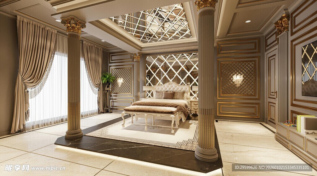 豪华木质室内休闲空间