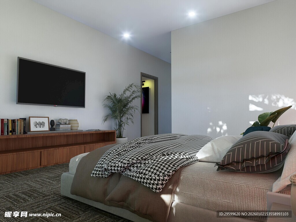 现代简约风格温馨卧室