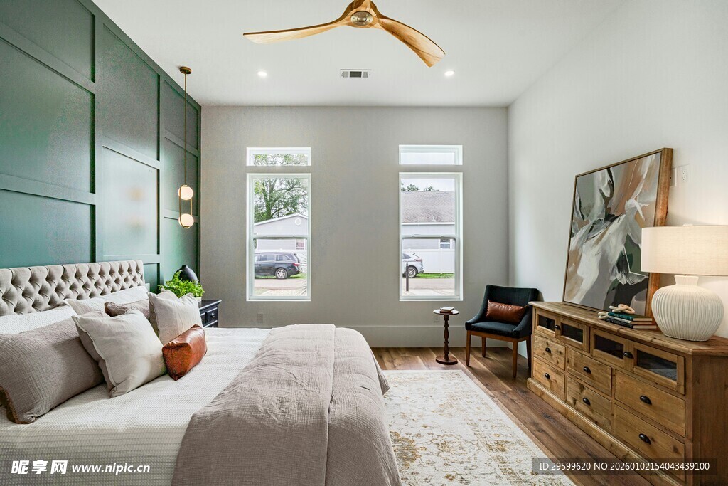 现代简约风舒适卧室空间