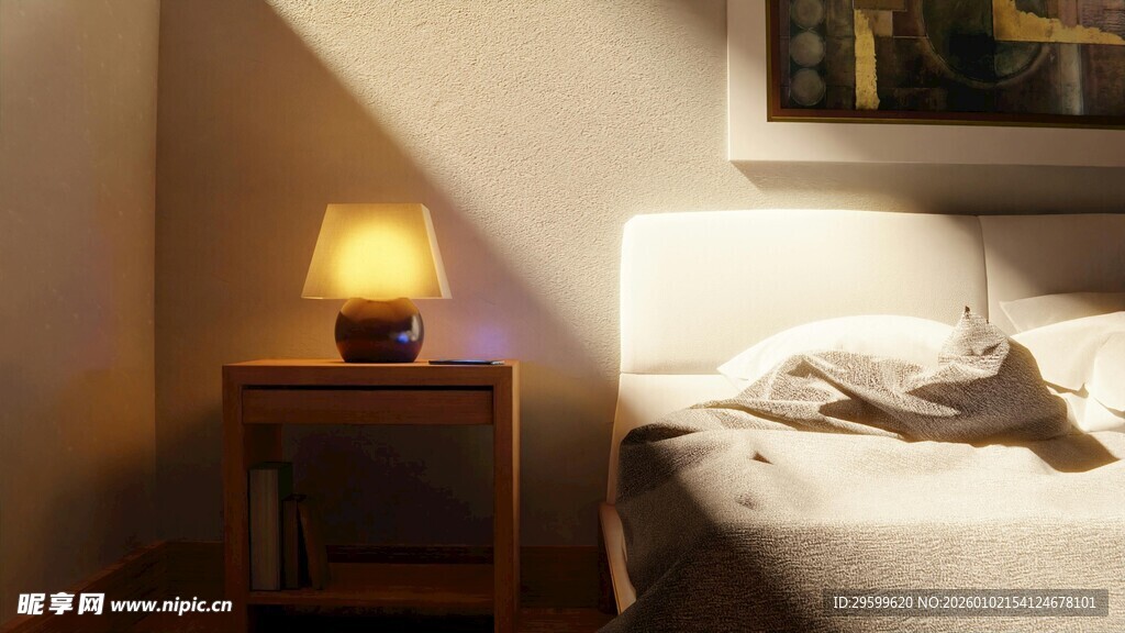 温馨卧室一角的静谧时刻