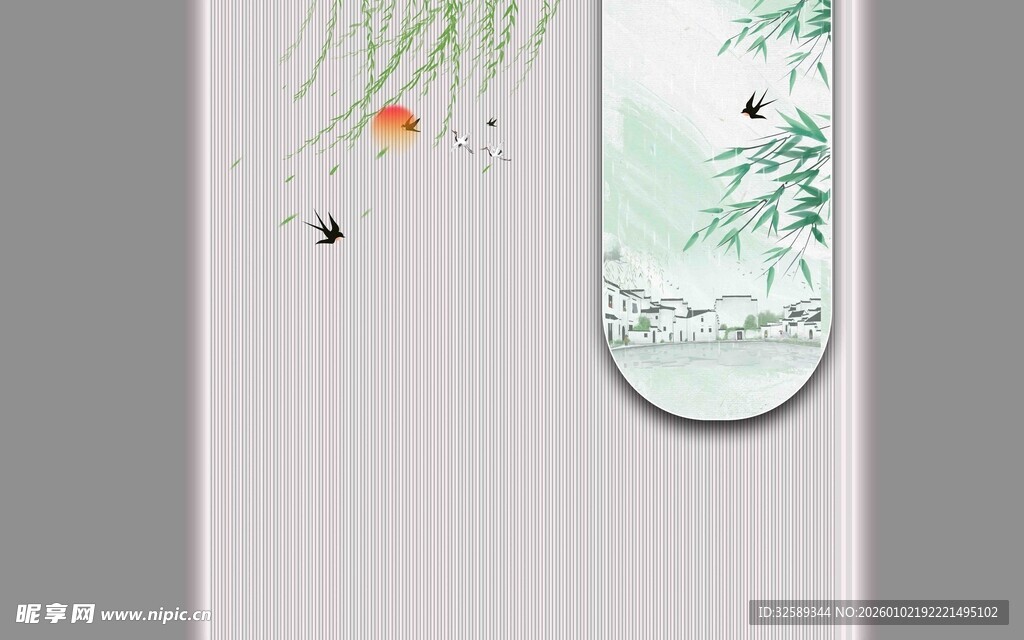 中式风手机壳上的水墨景致