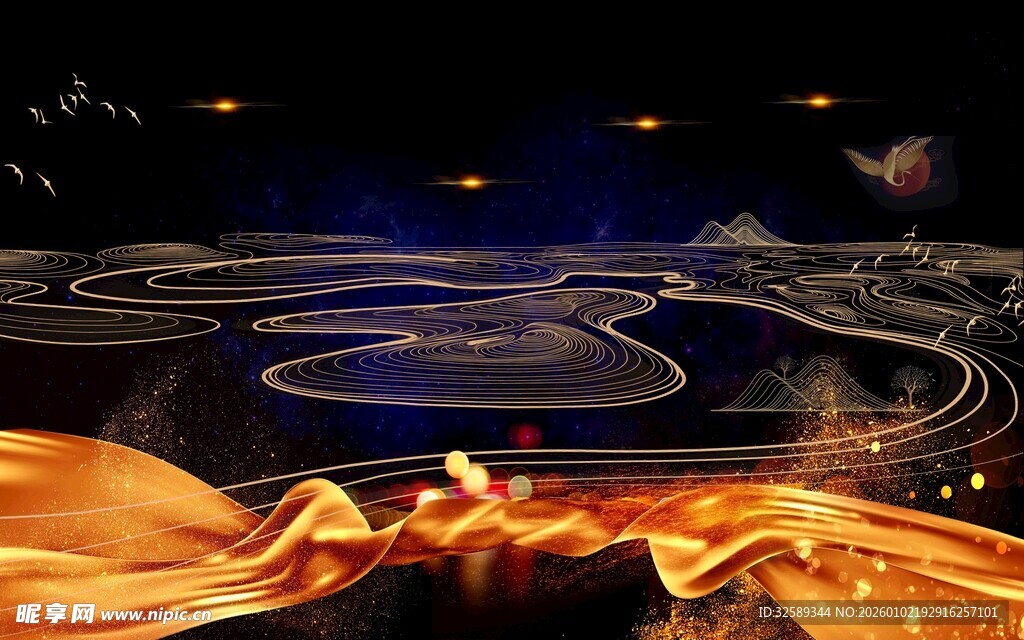 梦幻火焰与神秘光效场景