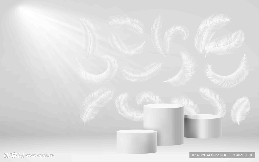 简约白色展台展示空间