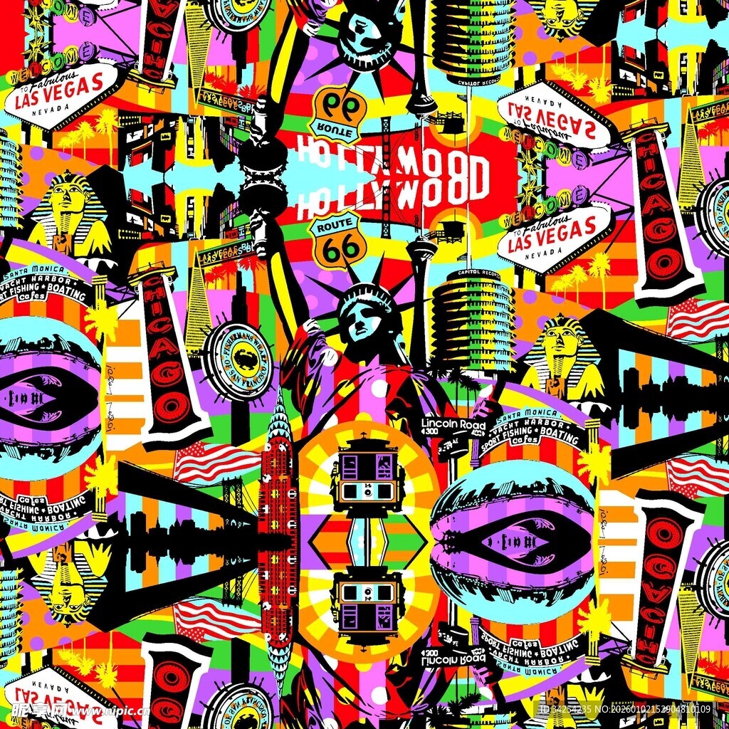 多彩抽象几何图案纹理