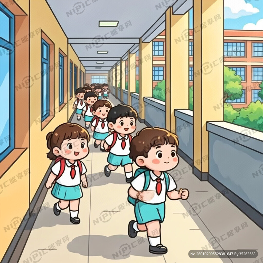 小学生走廊不乱跑